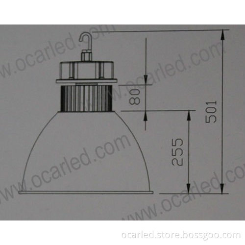 MeanWell power supply 50W LED High Bay with CE & ROHS Standard